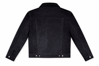 Real Leather Jacket Brown- Lamb skin Jacket- Jacket for Men- Oxhide Trucker suede Black