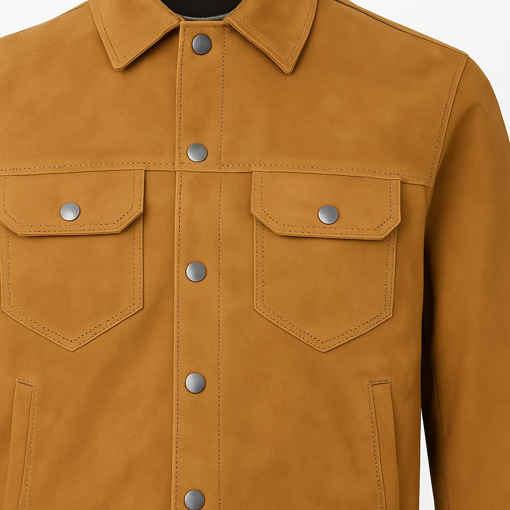 Real Leather Jacket Brown- Lamb skin Jacket- Jacket for Men- Oxhide Trucker suede