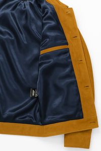 Real Leather Jacket Brown- Lamb skin Jacket- Jacket for Men- Oxhide Trucker suede