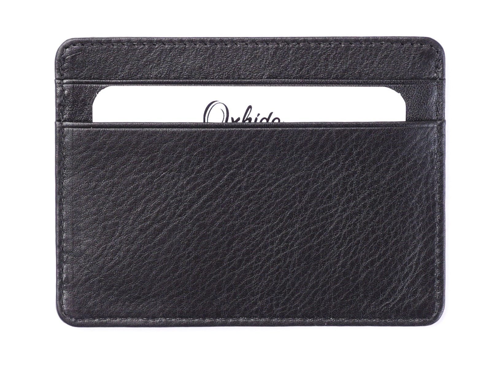 Leather Card Holder -Leather cardholder - Leather Card Case - Leather Card Pouch - Card Sleeve - Oxhide 4181 Black