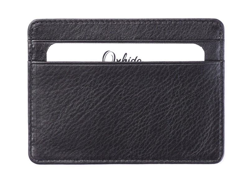 Leather Card Holder -Leather cardholder - Leather Card Case - Leather Card Pouch - Card Sleeve - Oxhide 4181 Black