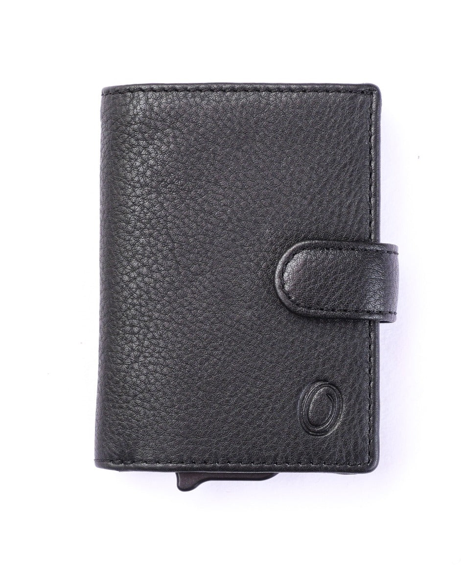 Pull up Wallet for Men -Full Grain Leather Wallet Black- SD05 Oxhide