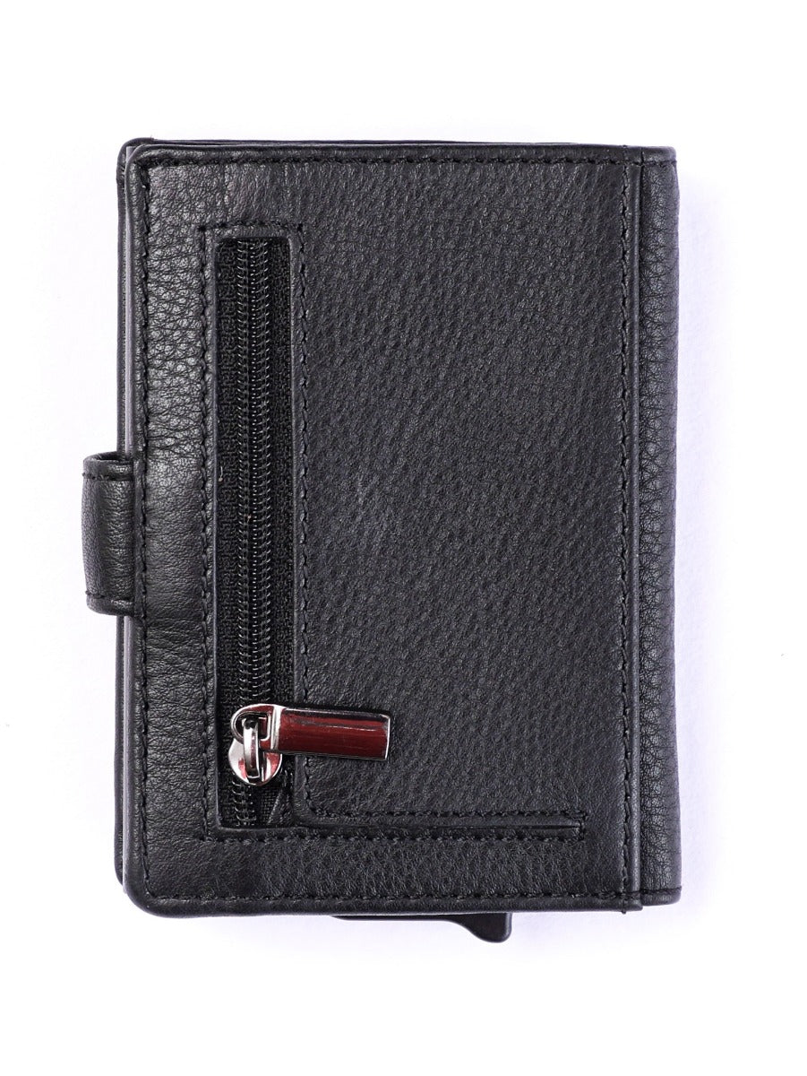 Pull up Wallet for Men -Full Grain Leather Wallet Black- SD05 Oxhide