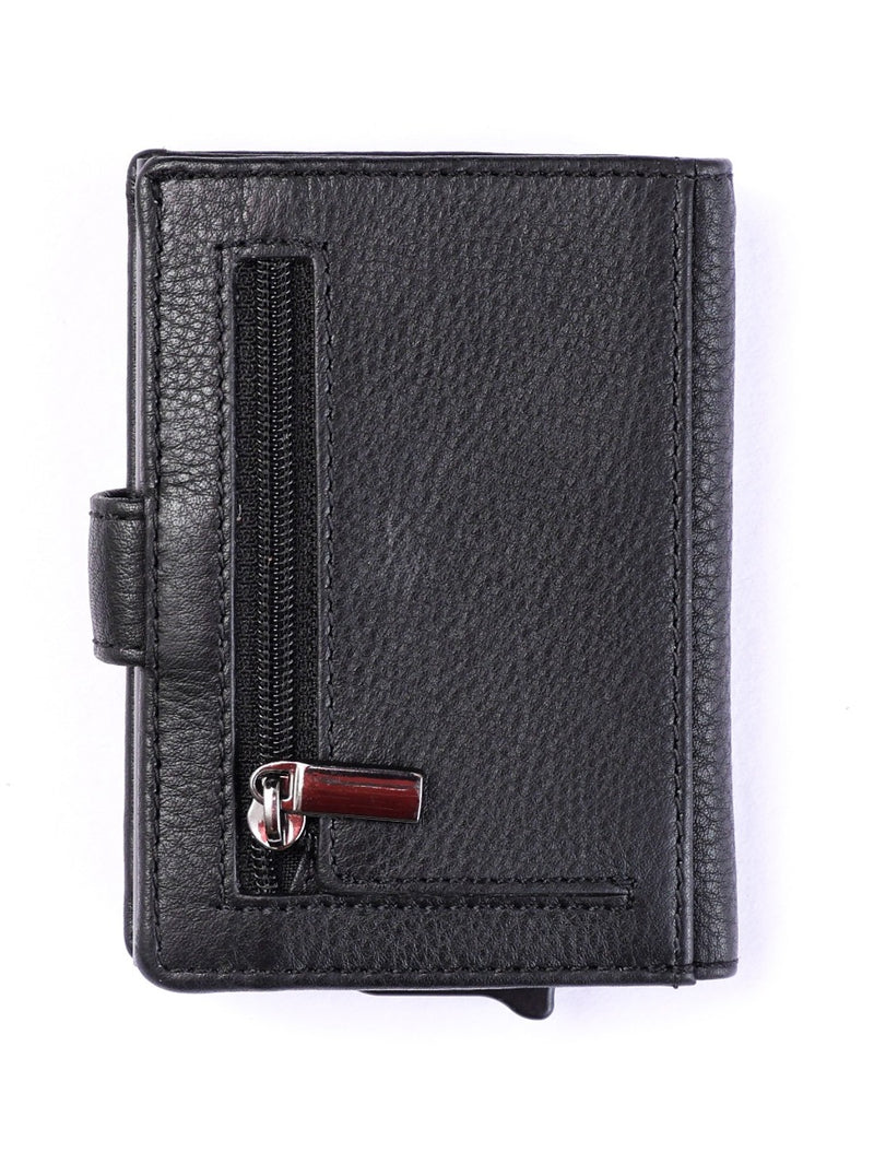 Pull up Wallet for Men -Full Grain Leather Wallet Black- SD05 Oxhide