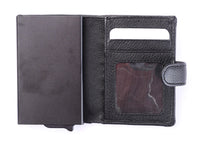 Pull up Wallet for Men -Full Grain Leather Wallet Black- SD05 Oxhide