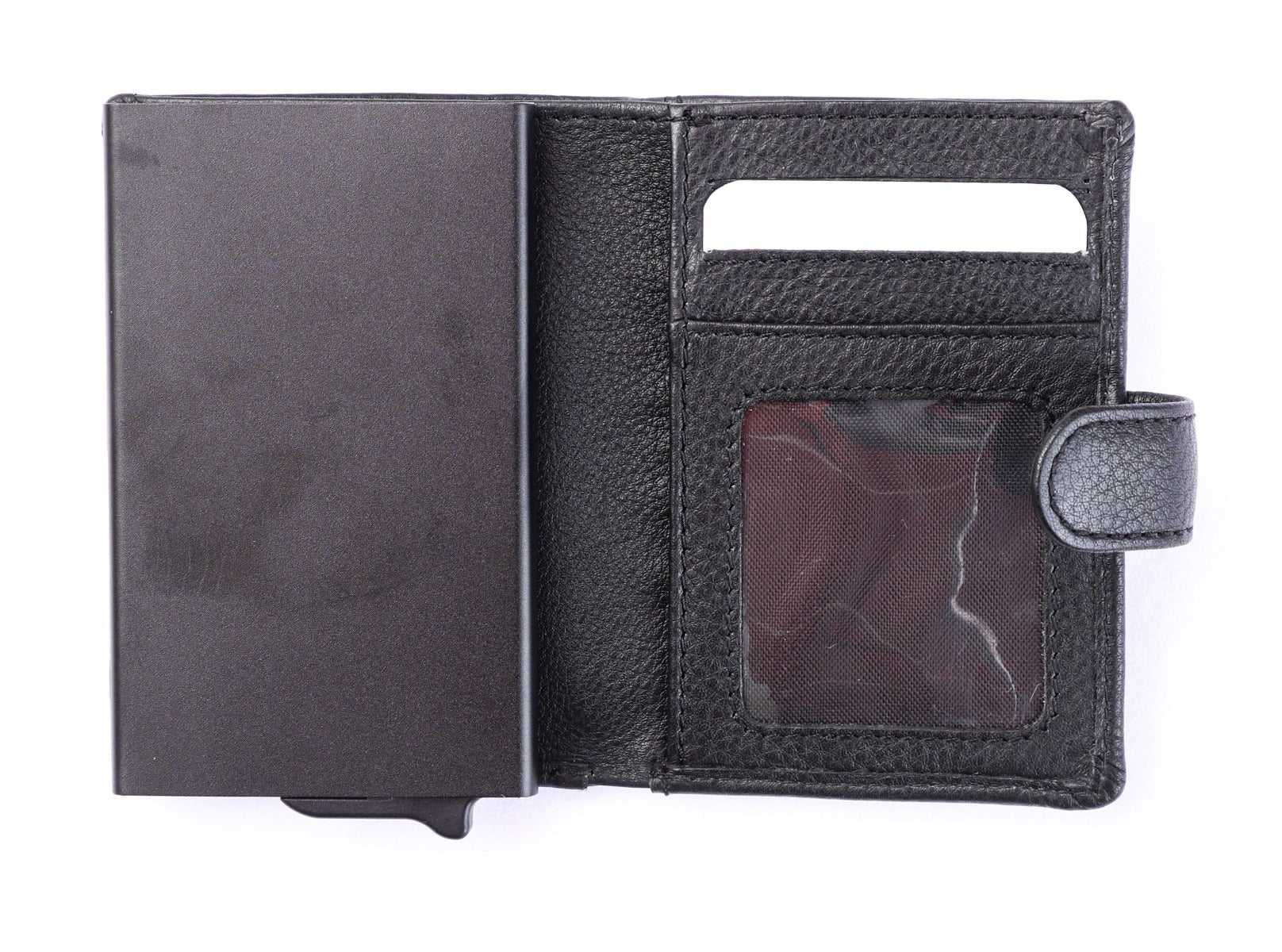 Pull up Wallet for Men -Full Grain Leather Wallet Black- SD05 Oxhide