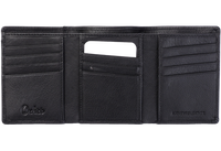 Trifold Wallet Men - Genuine Leather Wallet - Black Wallet - Compact Wallet - 4199 Oxhide