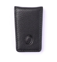 Slim Money Clip for Men and Women  - Full Grain Leather money clip - ER07 Oxhide Black