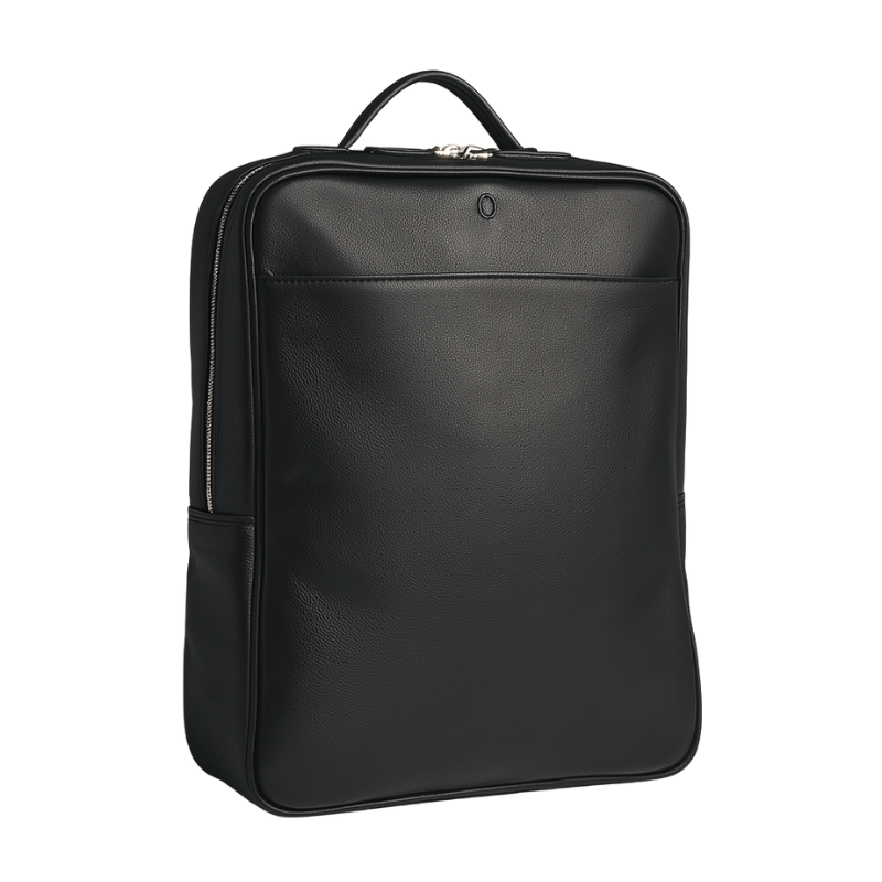Full Grain Leather Backpack - Leather Rucksack - Leather Laptop Backpack for Men- Oxhide BLACK J0080