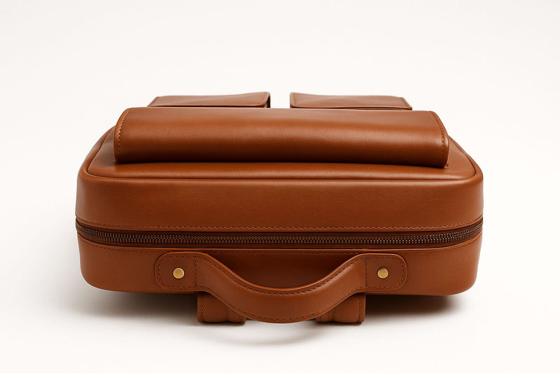 Leather Backpack - Full Grain Leather Backpack - Leather Rucksack - Leather Laptop Backpack for Men - Backpack Vintage Oil Leather Brown - Oxhide Small Adventure VIN1003