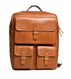 Leather Backpack - Full Grain Leather Backpack - Leather Rucksack - Leather Laptop Backpack for Men - Backpack Vintage Oil Leather Brown - Oxhide Small Adventure VIN1003