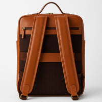 Leather Backpack - Full Grain Leather Backpack - Leather Rucksack - Leather Laptop Backpack for Men - Backpack Vintage Oil Leather Brown - Oxhide Small Adventure VIN1003