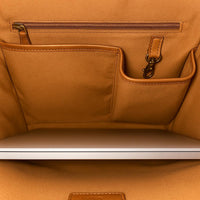 Leather Backpack - Full Grain Leather Backpack - Leather Rucksack - Leather Laptop Backpack for Men - Backpack Vintage Oil Leather Brown - Oxhide Small Adventure VIN1003