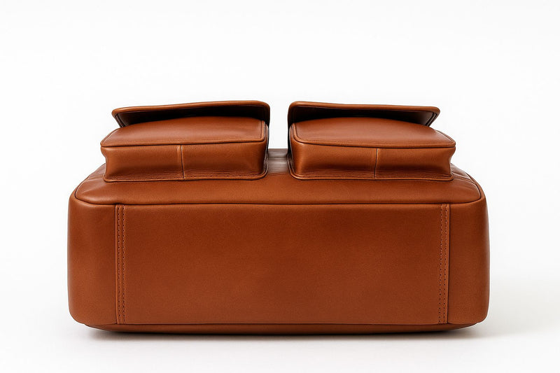 Leather Backpack - Full Grain Leather Backpack - Leather Rucksack - Leather Laptop Backpack for Men - Backpack Vintage Oil Leather Brown - Oxhide Small Adventure VIN1003