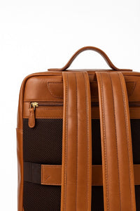 Leather Backpack - Full Grain Leather Backpack - Leather Rucksack - Leather Laptop Backpack for Men - Backpack Vintage Oil Leather Brown - Oxhide Small Adventure VIN1003