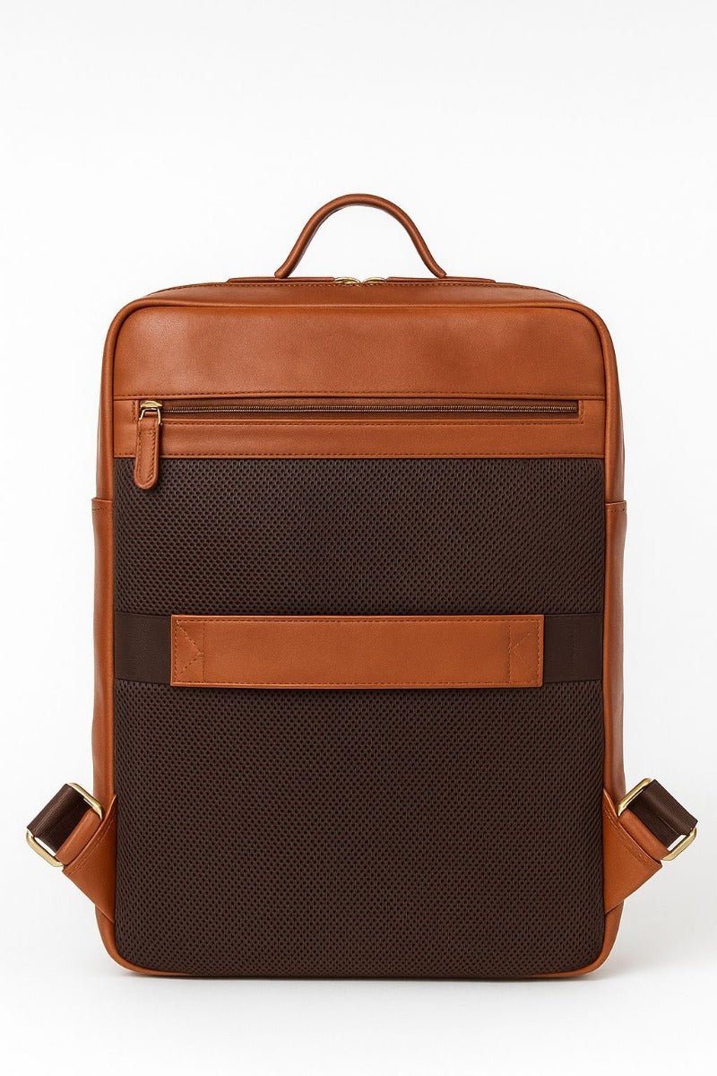 Leather Backpack - Full Grain Leather Backpack - Leather Rucksack - Leather Laptop Backpack for Men - Backpack Vintage Oil Leather Brown - Oxhide Small Adventure VIN1003