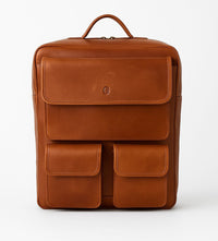 Leather Backpack - Full Grain Leather Backpack - Leather Rucksack - Leather Laptop Backpack for Men - Backpack Vintage Oil Leather Brown - Oxhide Small Adventure VIN1003