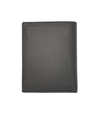 Oxhide Wallet Black with Vertical  Zipper- Oxhide J0011 BLK
