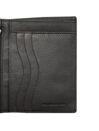 Oxhide Wallet Black with Vertical  Zipper- Oxhide J0011 BLK