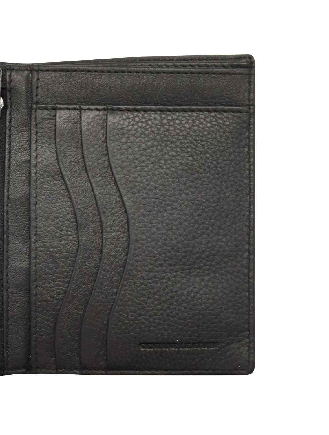 Oxhide Wallet Black with Vertical  Zipper- Oxhide J0011 BLK