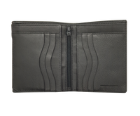 Oxhide Wallet Black with Vertical  Zipper- Oxhide J0011 BLK