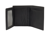 Oxhide Wallet Black with Vertical  Zipper- Oxhide J0011 BLK
