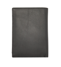 Leather Wallet Men with Coin Pouch - Black Wallet - Bifold Wallet - Full Grain Leather Wallet - J0007 Oxhide