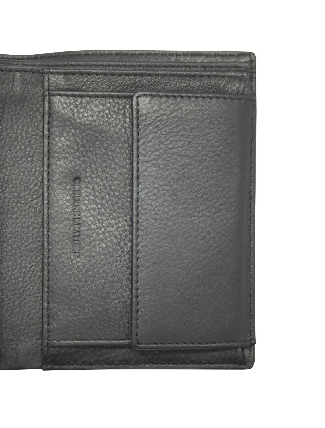 Leather Wallet Men with Coin Pouch - Black Wallet - Bifold Wallet - Full Grain Leather Wallet - J0007 Oxhide