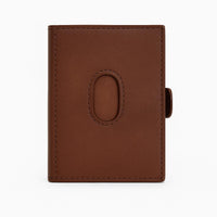 Oxhide Compact wallet in Vintage Leather in Brown colour-OXHIDE J0085 BROWN