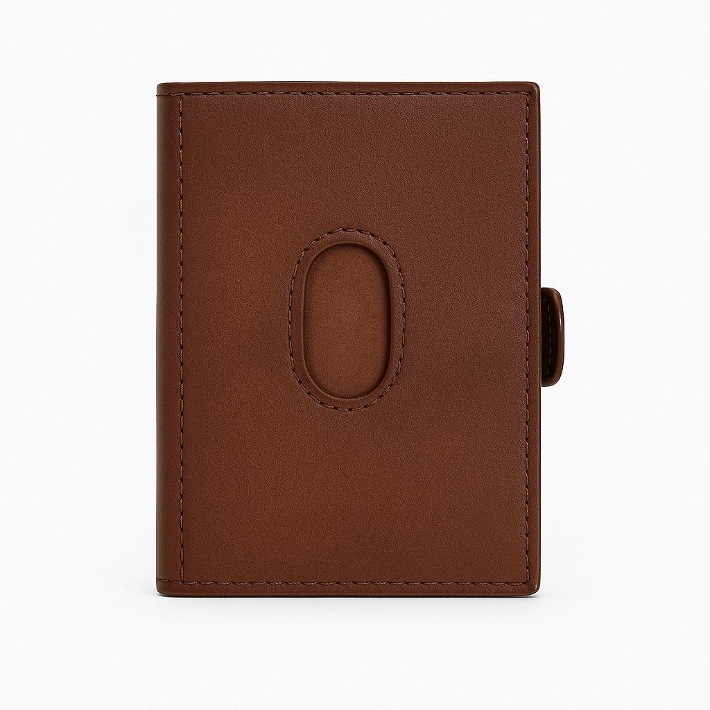 Oxhide Compact wallet in Vintage Leather in Brown colour-OXHIDE J0085 BROWN
